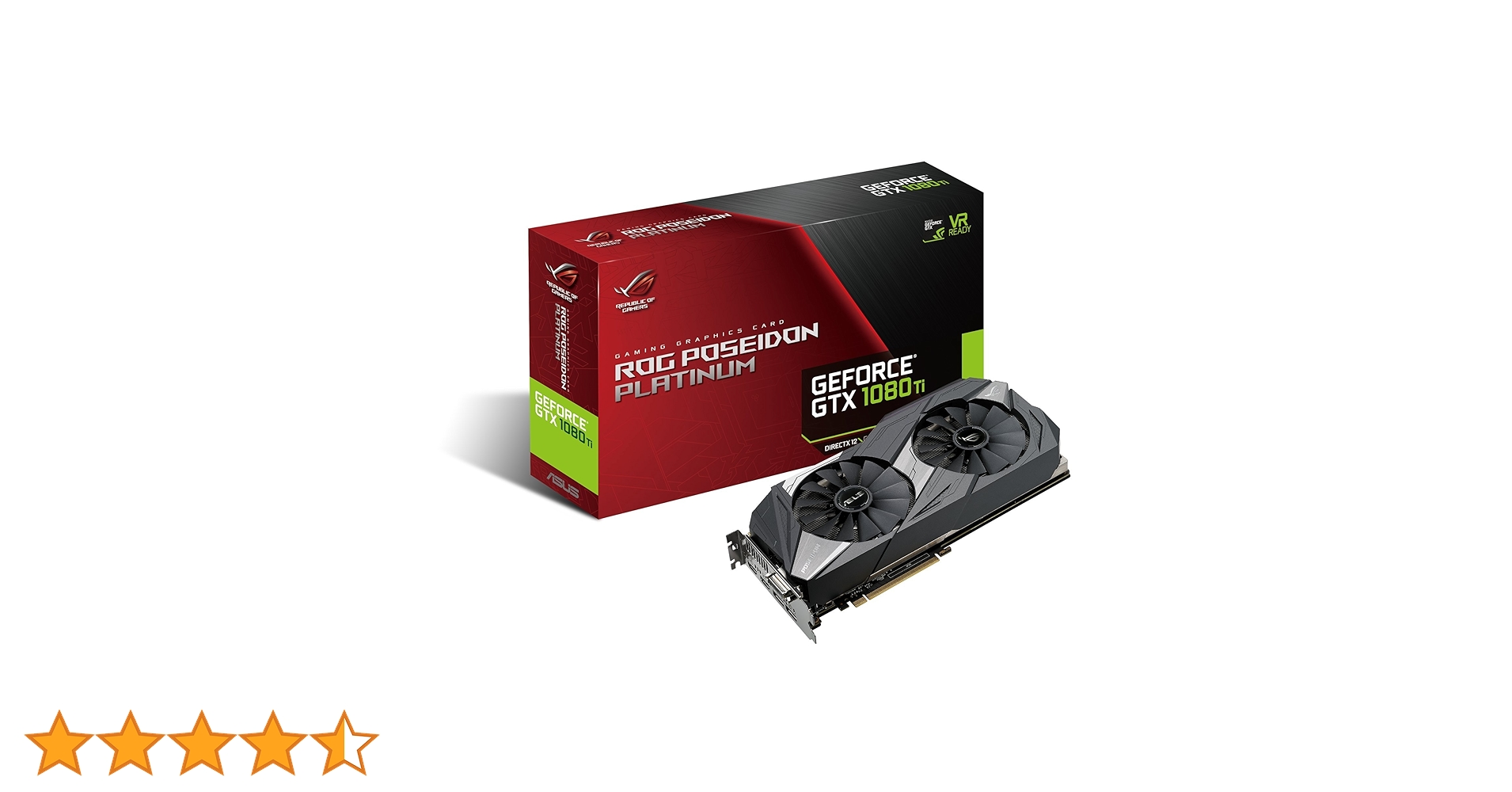 美品 ASUS ROG POSEIDON GTX1080Ti グラフィックボード ASUSから空水冷両対応のGTX 1080 Tiグラフィックスカード 「ROG